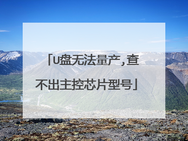 U盘无法量产,查不出主控芯片型号