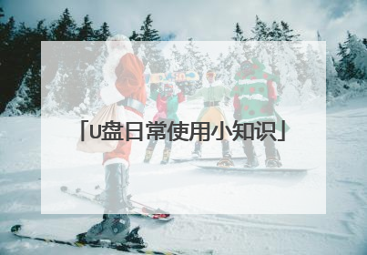 U盘日常使用小知识