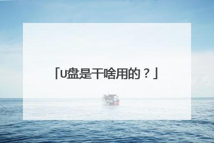 U盘是干啥用的?