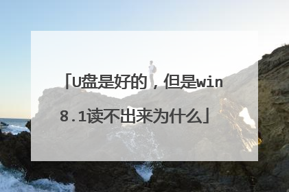 U盘是好的,但是win8.1读不出来为什么