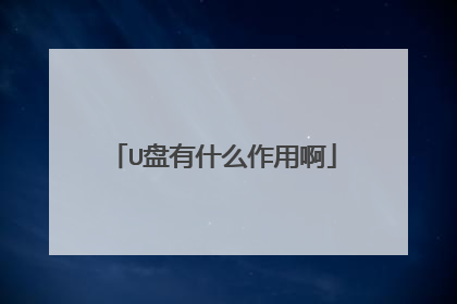 U盘有什么作用啊