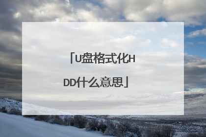 U盘格式化HDD什么意思