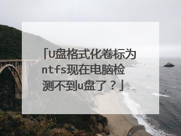U盘格式化卷标为ntfs现在电脑检测不到u盘了?