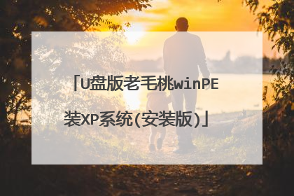 U盘版老毛桃winPE装XP系统(安装版)