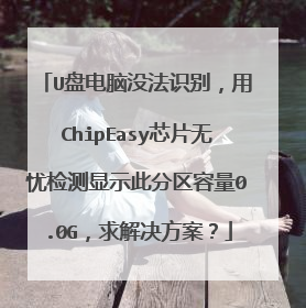 U盘电脑没法识别,用ChipEasy芯片无忧检测显示此分区容量0.0G,求解决方案?