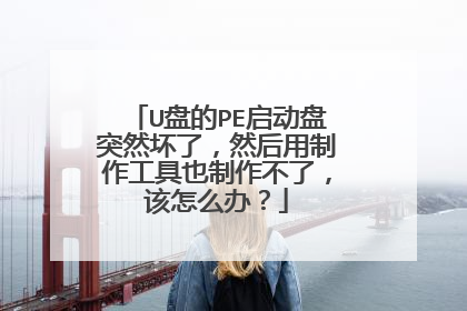 U盘的PE启动盘突然坏了,然后用制作工具也制作不了,该怎么办?