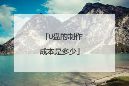 U盘的制作成本是多少