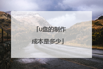 U盘的制作成本是多少