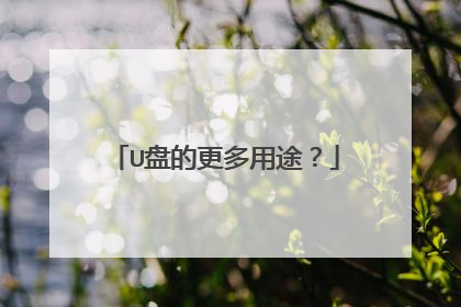 U盘的更多用途?