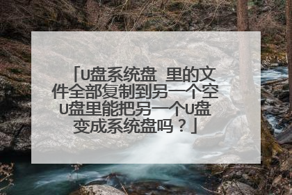 U盘系统盘 里的文件全部复制到另一个空U盘里能把另一个U盘变成系统盘吗?