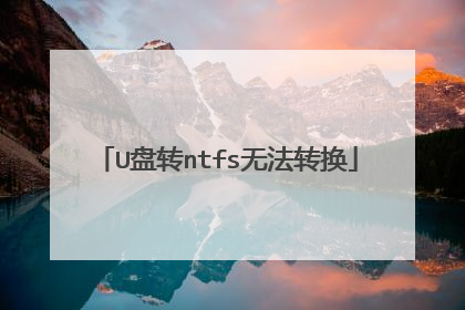U盘转ntfs无法转换