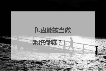 U盘能被当做系统盘嘛？