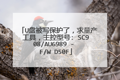 U盘被写保护了,求量产工具,主控型号: SC908/AU6989 - F/W D50F
