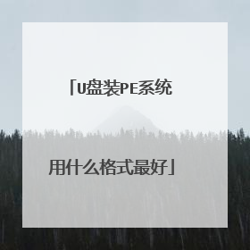 U盘装PE系统用什么格式最好