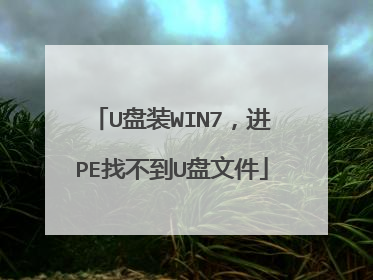 U盘装WIN7,进PE找不到U盘文件