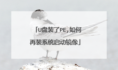 U盘装了PE,如何再装系统启动镜像