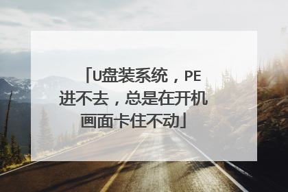 U盘装系统,PE进不去,总是在开机画面卡住不动