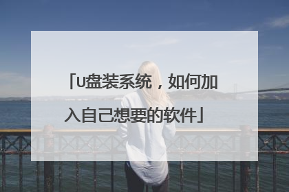 U盘装系统,如何加入自己想要的软件