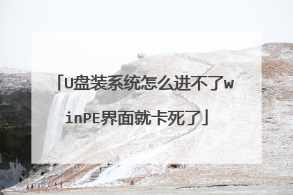 U盘装系统怎么进不了winPE界面就卡死了