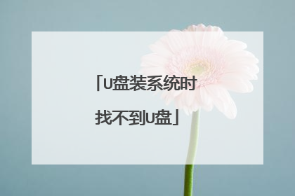 U盘装系统时找不到U盘