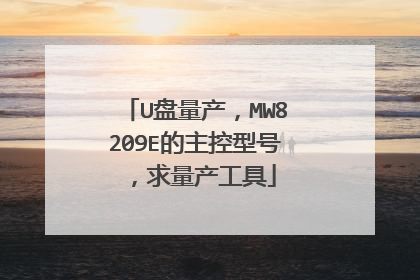 U盘量产,MW8209E的主控型号,求量产工具