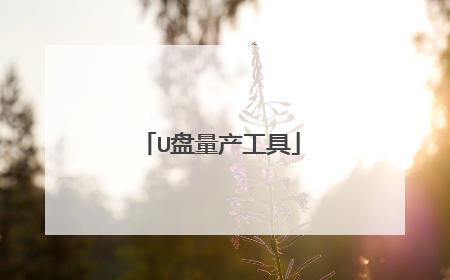 U盘量产工具