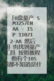 U盘量产 SM3257ENAA - ISP 110712-AA 然后用 也找到量产工具 按照教程 他有个IOS我都不知道是什么 求助