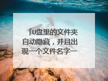 U盘里的文件夹自动隐藏,并且出现一个文件名字一样的快捷方式