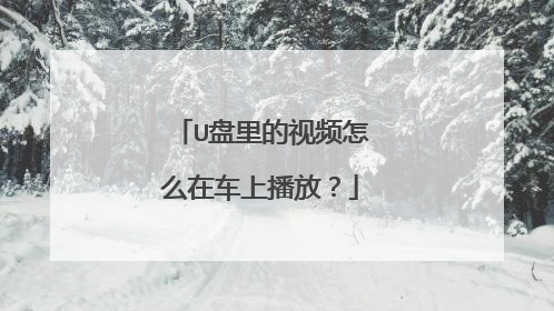 U盘里的视频怎么在车上播放?