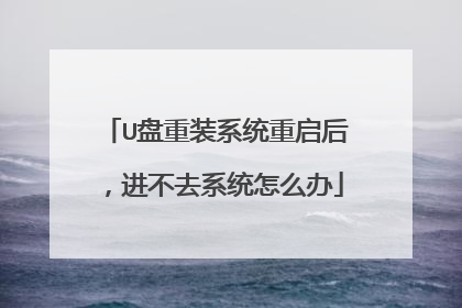 U盘重装系统重启后，进不去系统怎么办