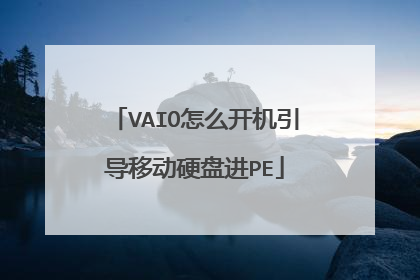 VAIO怎么开机引导移动硬盘进PE