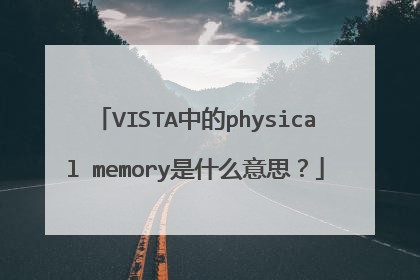 VISTA中的physical memory是什么意思？
