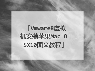 Vmware8虚拟机安装苹果Mac OSX10图文教程