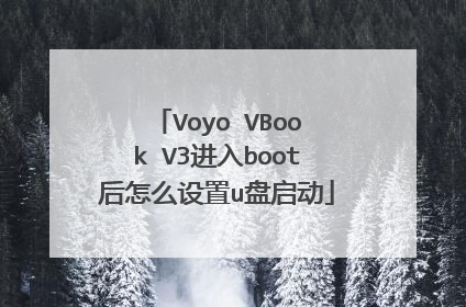 Voyo VBook V3进入boot后怎么设置u盘启动