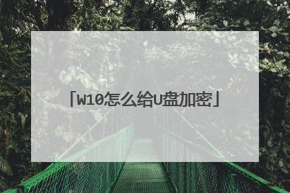 W10怎么给U盘加密