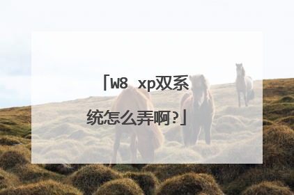 W8 xp双系统怎么弄啊?