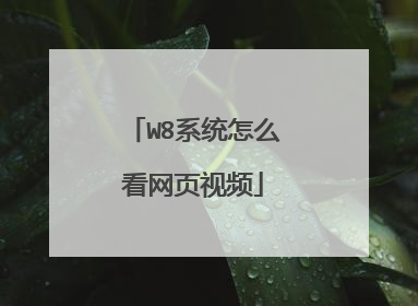 W8系统怎么看网页视频