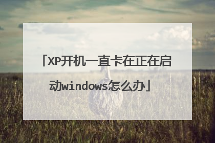 XP开机一直卡在正在启动windows怎么办