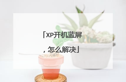 XP开机蓝屏,怎么解决