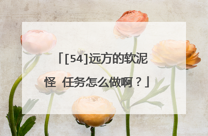 [54]远方的软泥怪 任务怎么做啊？