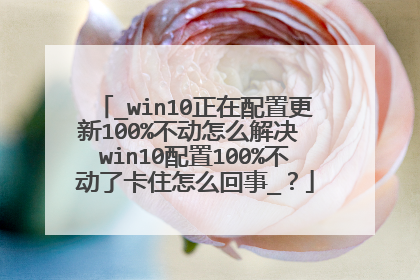 _win10正在配置更新100%不动怎么解决 win10配置100%不动了卡住怎么回事_？