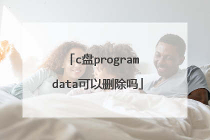 c盘programdata可以删除吗