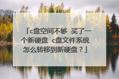 c盘空间不够 买了一个新硬盘 c盘文件系统怎么转移到新硬盘?
