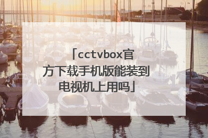cctvbox官方下载手机版能装到电视机上用吗