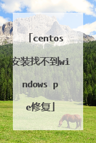 centos安装找不到windows pe修复