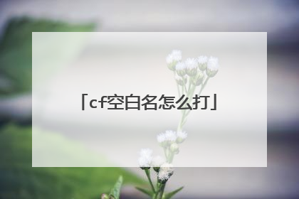 cf空白名怎么打