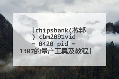 chipsbank(芯邦) cbm2091vid = 0420 pid = 1307的量产工具及教程
