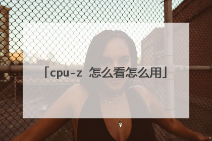 cpu-z 怎么看怎么用