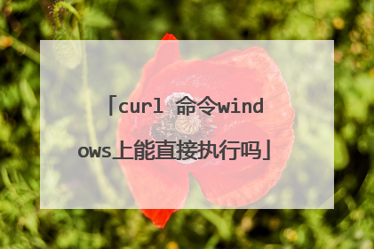 curl 命令windows上能直接执行吗