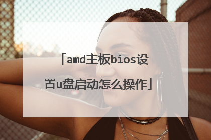 amd主板bios设置u盘启动怎么操作